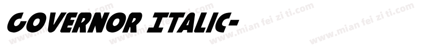 Governor Italic字体转换